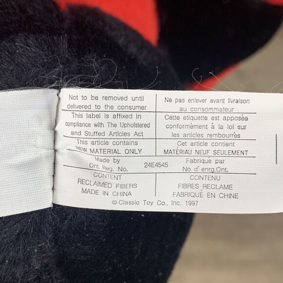 Classic Toy Co. Large Ant with Antenna Stuffed Animal Plush Black Red 20 Inch - Picture 8 of 8